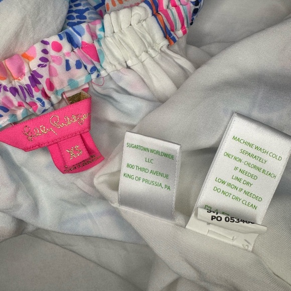 Lilly Pulitzer Floral Patterned Dress with Blue and Pink Accents Size XS. - Picture 12 of 12